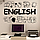 Інтер'єрна наклейка English 970х612 мм наклейки для школи англійський декор Happy Pocket Чорний матовий, фото 6