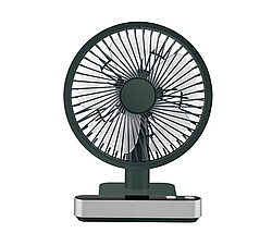 Настільний бездротовий портативний вентилятор GXQC F702 зелений