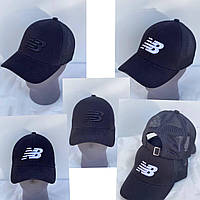 Сетчатая кепка New Balance мужская женская котоновая черная <unk> Бейсболка Нью Беланс