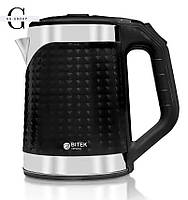 Чайник електричний з нержавіючої сталі 2,2 л 2000Вт BITEK BT-3118 Чорний