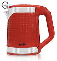 Чайник електричний з нержавіючої сталі 2,2 л 2000Вт BITEK BT-3118 Червоний