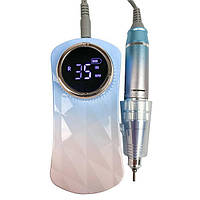 Фрезер для манікюру акумуляторний 65 Вт 35000 оборотів Nail Drill ZS 236 Gradient blue