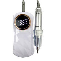 Фрезер для манікюру акумуляторний 65 Вт 35000 оборотів Nail Drill ZS 236 Gradient БІЛИЙ