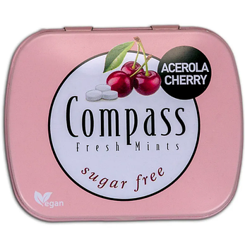 Драже Compass вишня "Acerola Cherry" без цукру 14 гр. Німеччина