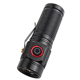 Ліхтар ручний W5182-3XHP360, 1х18500, індикація заряду, магніт, ЗП Type-C, фото 7