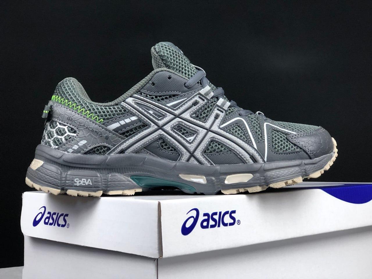 Чоловічі тажіночі кросівки Asics Gel Kahana 8 Dark Grey Взуття Асікс Гель Кахана 8 сірі сітка шкіра демісезон унісекс