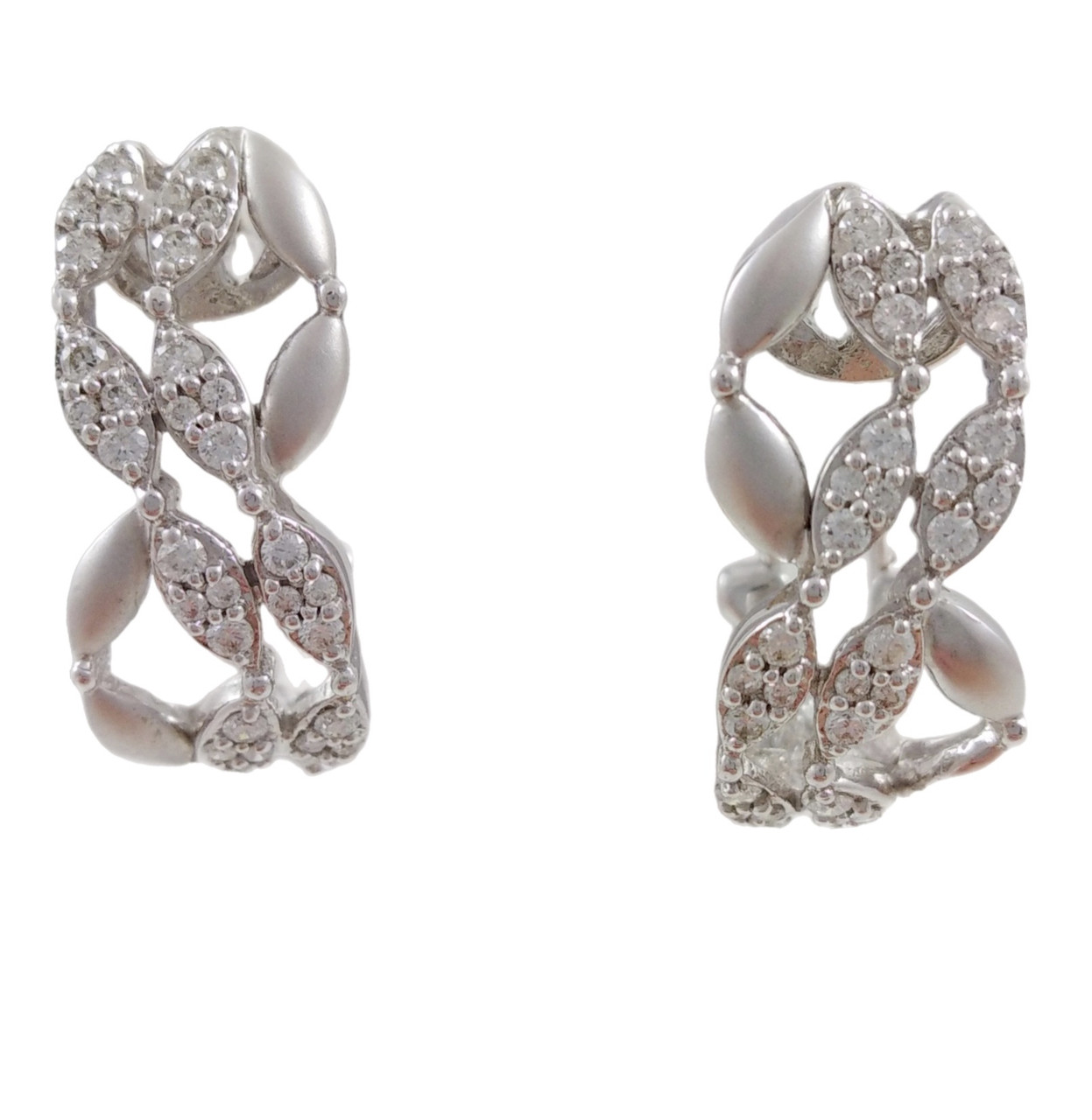 Золоті сережки з діамантами с111-0772, фото 1