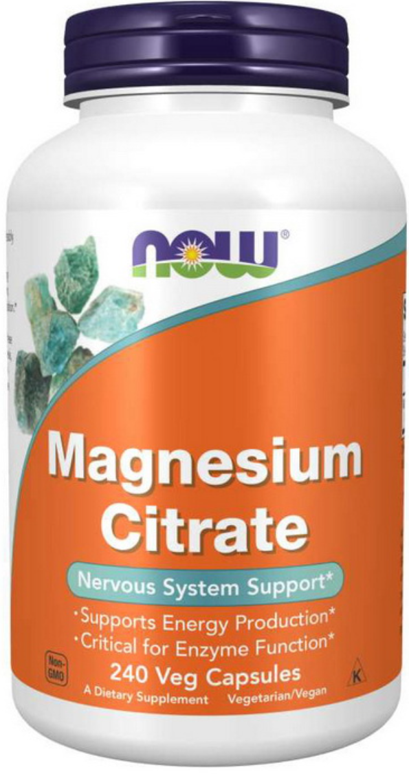 Цитрат магнію Now Foods Magnesium Citrate 240 веган капсул