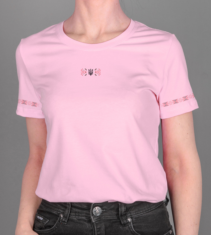 Футболка жіноча Орнамент 2415ж (Уп.4шт M-XXL), Рожевий