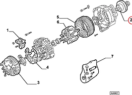 Шків генератора Fiat Ducato 230, Peugeot Boxer, Citroen Jumper (1994-2002) 2.5/2.8, 9946196, AS, Польща