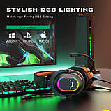 Fifine H6 USB-навушники зі знімним мікрофоном, RGB-підсвіткою — Рожевий, фото 8