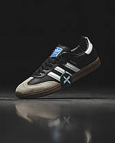 Чоловічі Кросівки Adidas Samba Black Grey White / Адидас Самба Чорні з Сірим та Білим, фото 3