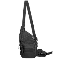 Camotec СУМКА GUNNER SLING BLACK , тактическая сумка, военная сумка черная, мужская сумка через плечо, ONY