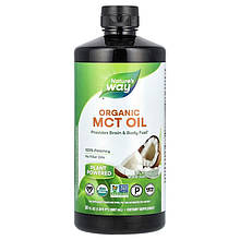 Олія MСТ, Nature's Way "Organic MCT Oil" тригліцериди середнього ланцюга з кокосової олії (887 мл)