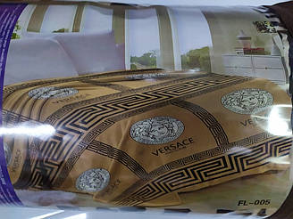 Плед Версаче 2х спальный 200*215 Велсофт / бежеый /
