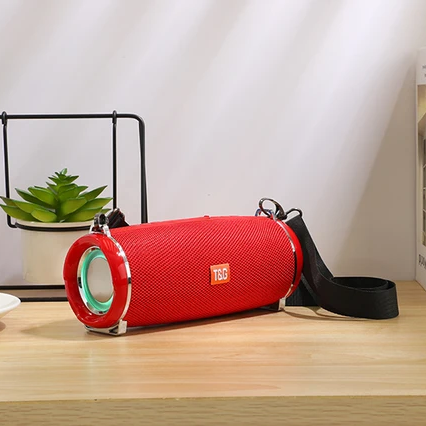 Bluetooth-колонка TG322 Red Водонепроникна з RGB підсвічуванням, фото 1