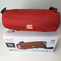 Bluetooth-колонка TG322 Red Водонепроникна з RGB підсвічуванням, фото 4