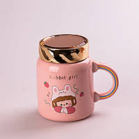 Кружка керамическая Creative Show Ceramics Cup Cute Girl 420ml кружка для чая с крышкой Розовый
