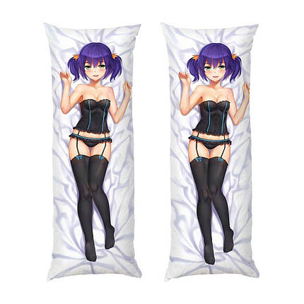 Дакімакура подушка-обіймашка «Girl in black underwear. Art. Anime», фото 1
