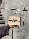 Жіноча сумка 6117 крос-боді бежева, фото 3