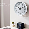 Годинник настінний кварцовий "Chrono" - мінімалістичний годинник для дому та офісу, безшумний, діаметр 30 см, фото 2