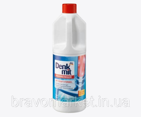 Засіб для чищення труб Denkmit рідкий 1 л, фото 1