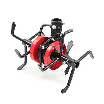 Насадка культиватор (гусячі лапки) SL-01 для мотокоси (28мм, 9 шліців) на підшипниках