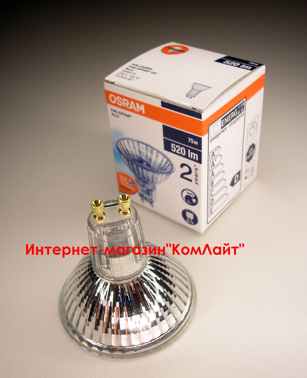 Лампа галогенна OSRAM HALOPAR 20 64830 FL 75W 230V GU10 (Словакція)