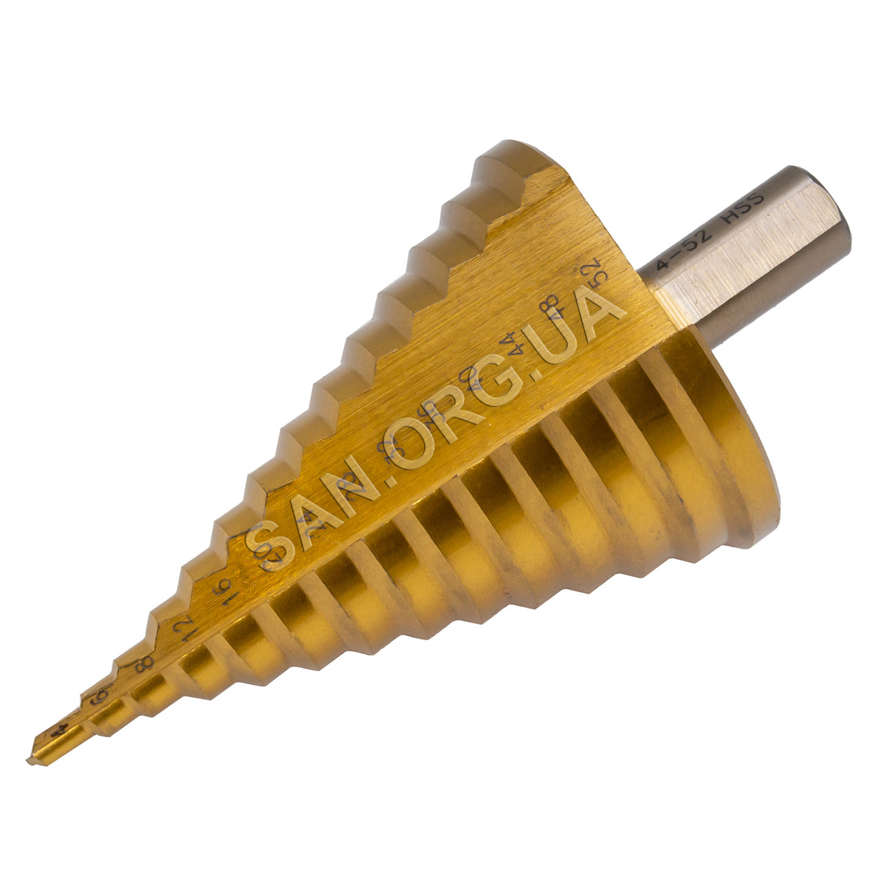 Ступінчасте свердло по металу 4-52 мм HSS TiN Step Drill, фото 1