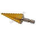 Ступінчасте свердло по металу 4-20 мм HSS TiN Step Drill, фото 4