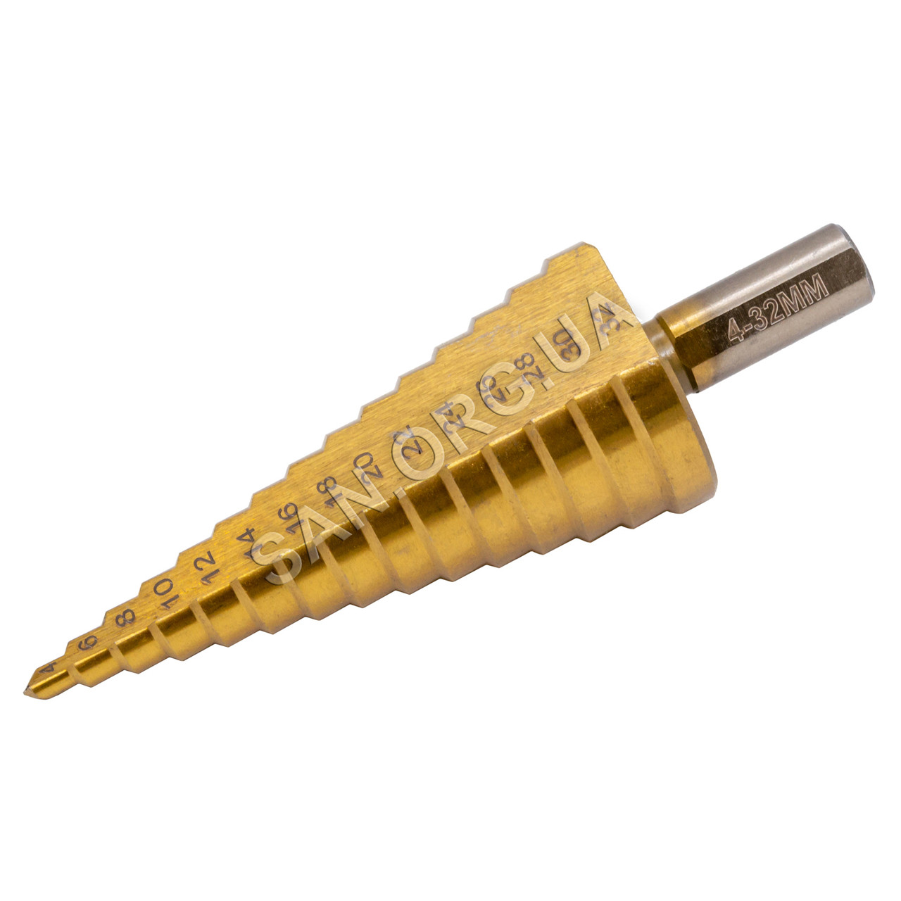 Ступінчасте свердло по металу 4-32 мм HSS TiN Step Drill, фото 1