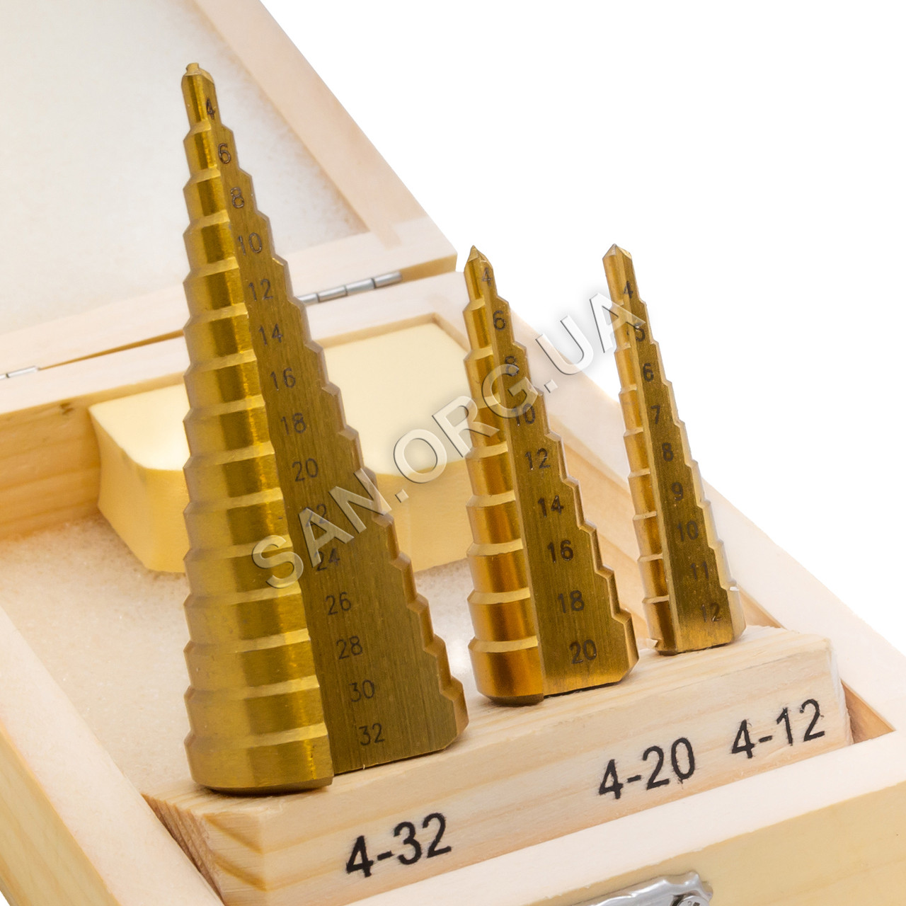 Набір Ступінчастих Свердел металу 4-12, 4-22, 4-32 HSS Step Drill