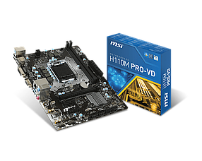 Материнська плата MSI H110M Pro-VD LGA 1151v1 (H110M PRO-VD) Б/В