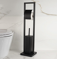 Стійка для йоржика та туалетного паперу YOKA BARCA BLACK чорний