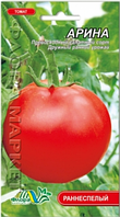 Томат Арина, круглый красный ранний, высокорослый, семена 0.1 г