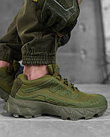 Мужские кроссовки олива кордура, Тактические военные зеленые кроссовки олива хаки летние Воин ukr юа 43
