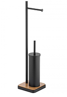 Стійка для йоржика та туалетного паперу YOKA DYKA BLACK BAMBOO