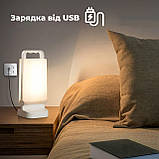 Лампа на сонячних батареях, акумуляторний LED світильник – нічник, ліхтар для кемпінгу, фото 5