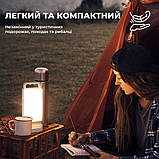 Лампа на сонячних батареях, акумуляторний LED світильник – нічник, ліхтар для кемпінгу, фото 6