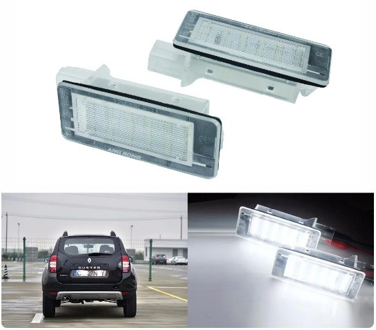 Підсвітка номера Renault Fluence 2009-2014 Рено Флюенс (2шт Лед), фото 1