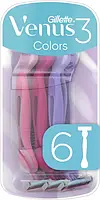 Одноразові станки жіночі Simply Venus3 Color, на 3 леза (6шт.)