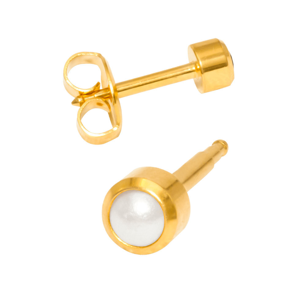 Сережки для вух Studex M301Y завальцовані перлина, фото 1