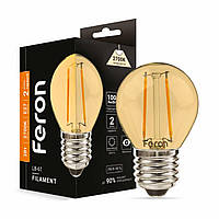 Світлодіодна лампа Feron Filament LB-61 2 Вт E27 2700 K золото