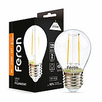 Світлодіодна лампа Feron Filament LB-61 2Вт E27 2700K прозора