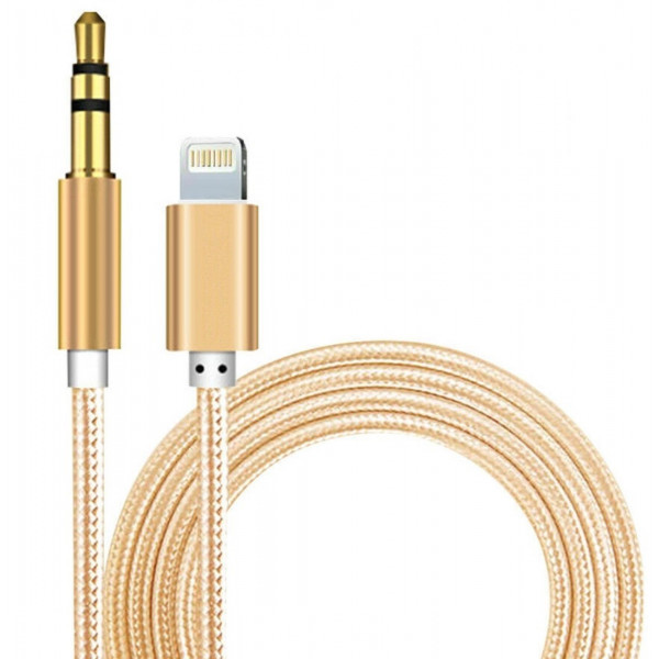 Кабель Apple Lightning - AUX 1м Золотий (S0991)