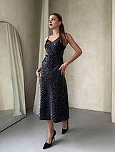 Шикарне плаття довжини міді на бретелях розміри норма, фото 2