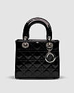 Жіноча сумка Крістіан Діор чорна Christian Dior Black Small Lady My ABCDior Bag, фото 2