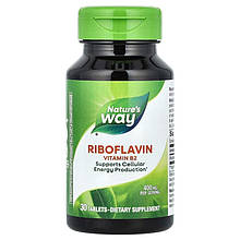 Вітамін B2, Nature's Way "Riboflavin Vitamin B2" 400 мг (30 таблеток)