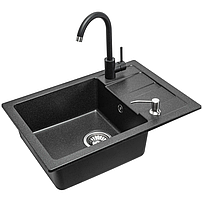 Кухонна мийка REA NILS BLACK набір 5в1*