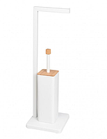 Стійка для йоржика та туалетного паперу YOKA SAKI WHITE MATT *